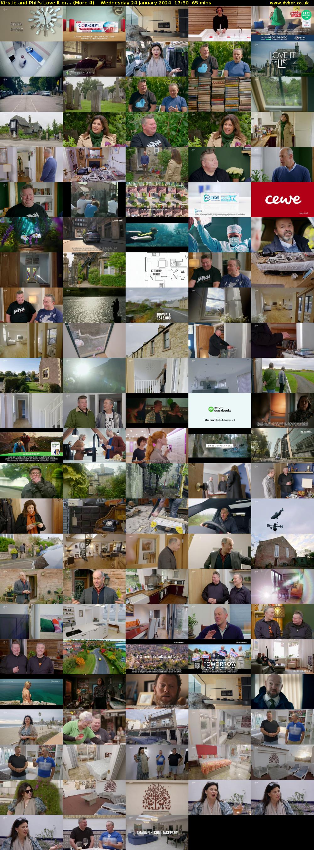 Kirstie and Phil's Love It or... (More 4) Wednesday 24 January 2024 17:50 - 18:55