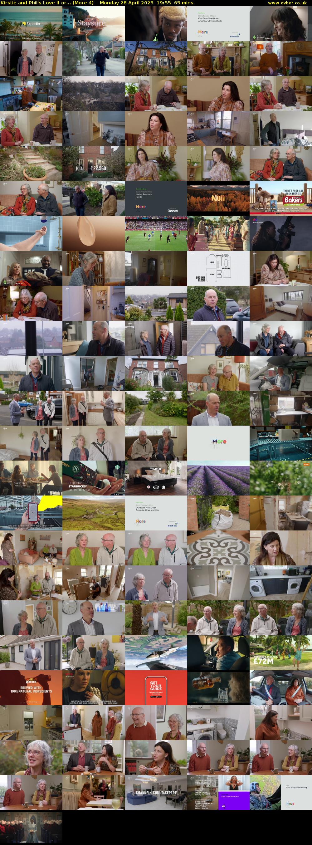 Kirstie and Phil's Love It or... (More 4) Monday 28 April 2025 19:55 - 21:00