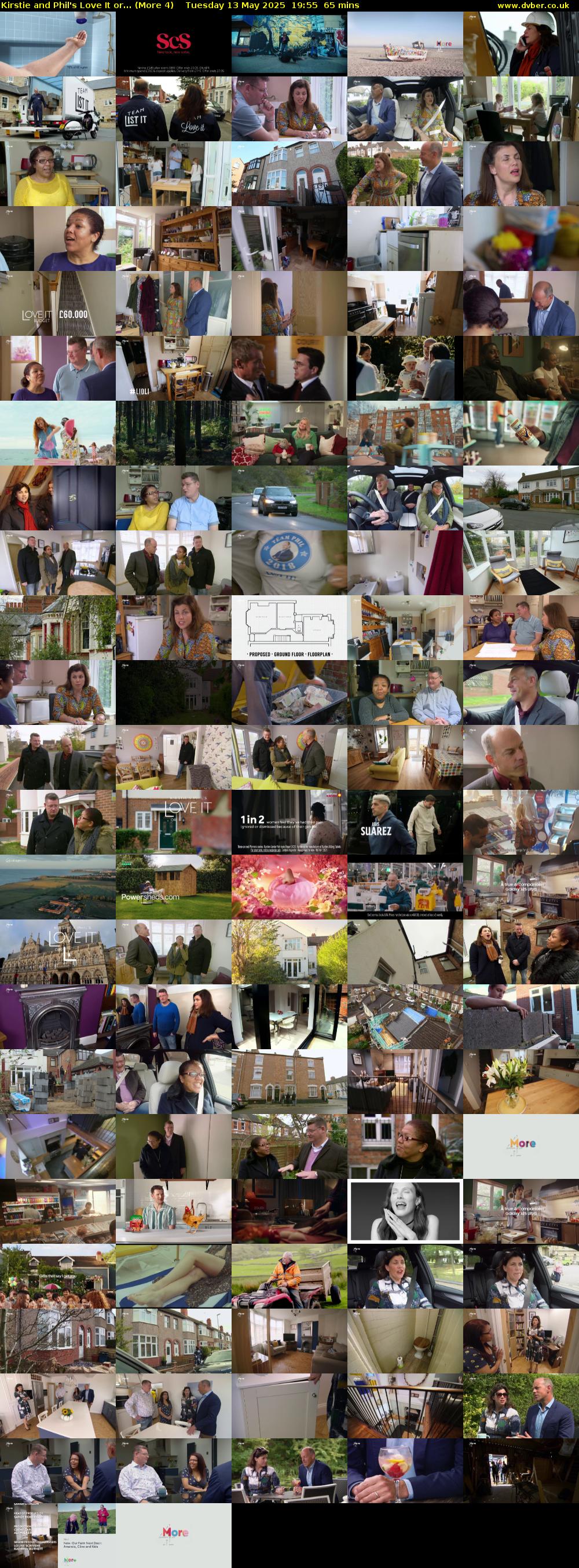 Kirstie and Phil's Love It or... (More 4) Tuesday 13 May 2025 19:55 - 21:00