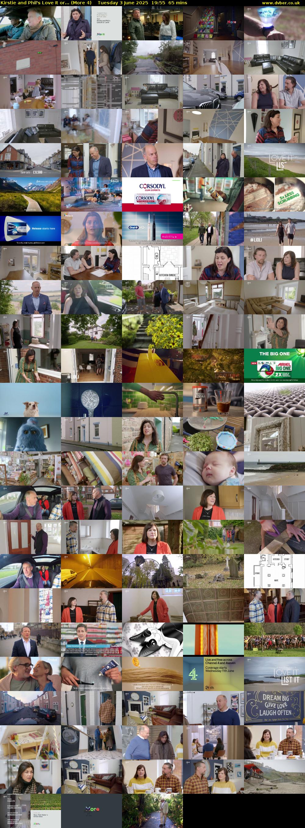 Kirstie and Phil's Love It or... (More 4) Tuesday 3 June 2025 19:55 - 21:00