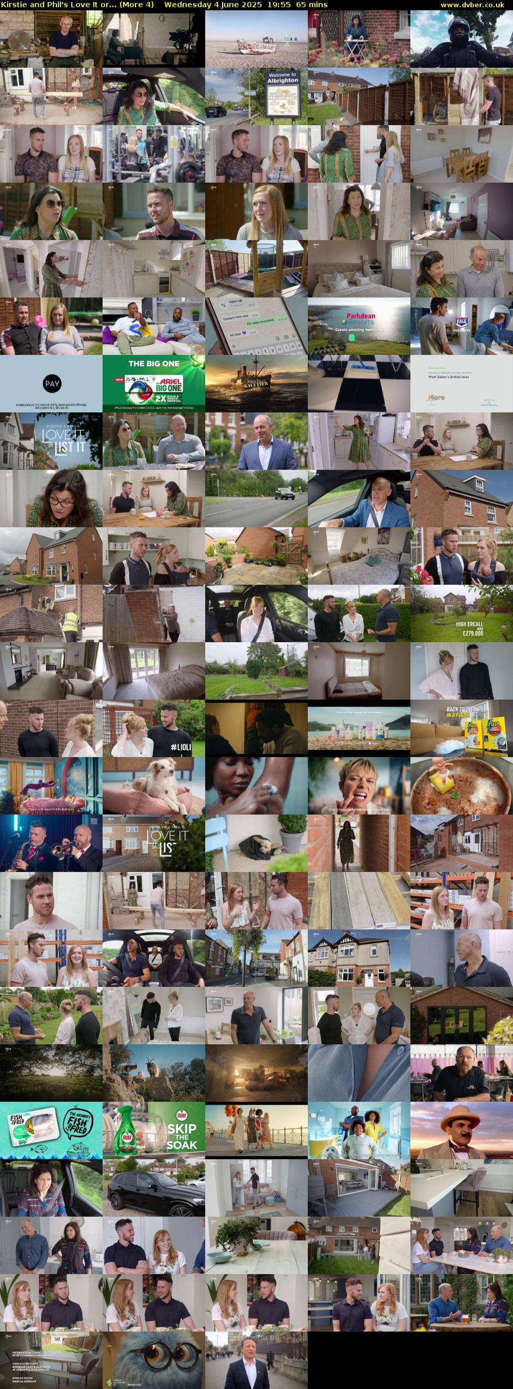 Kirstie and Phil's Love It or... (More 4) Wednesday 4 June 2025 19:55 - 21:00