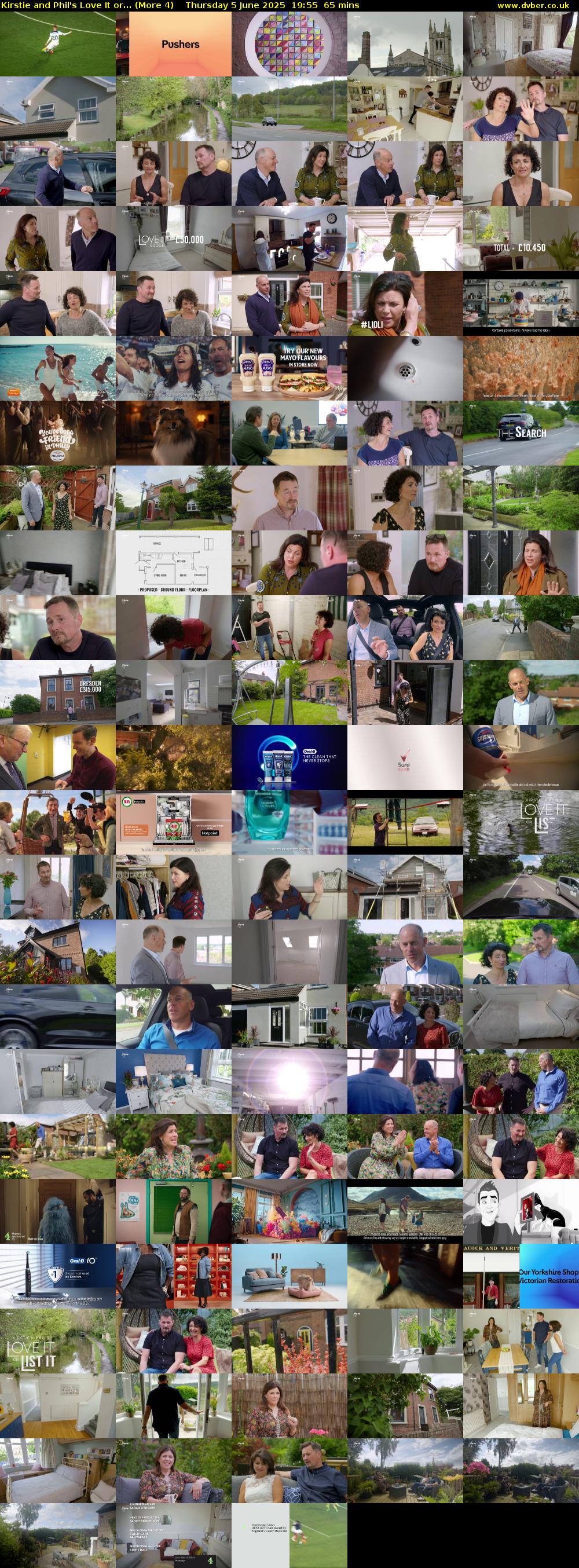 Kirstie and Phil's Love It or... (More 4) Thursday 5 June 2025 19:55 - 21:00