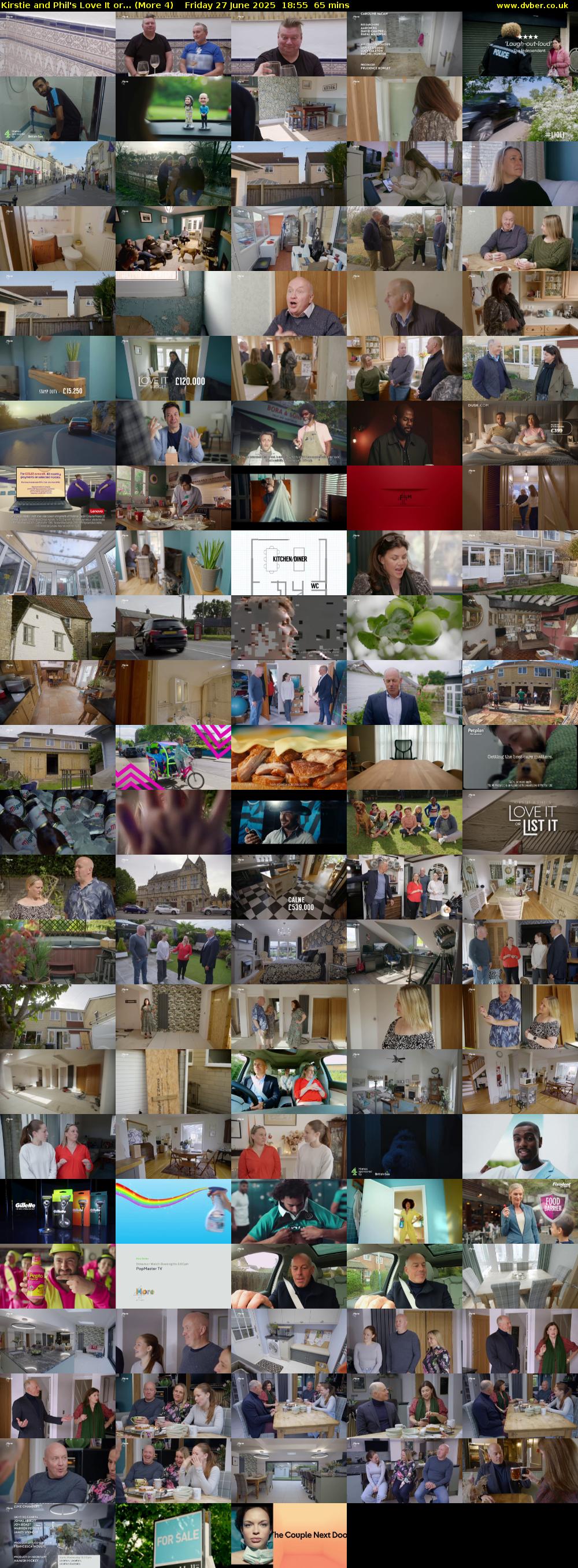 Kirstie and Phil's Love It or... (More 4) Friday 27 June 2025 18:55 - 20:00