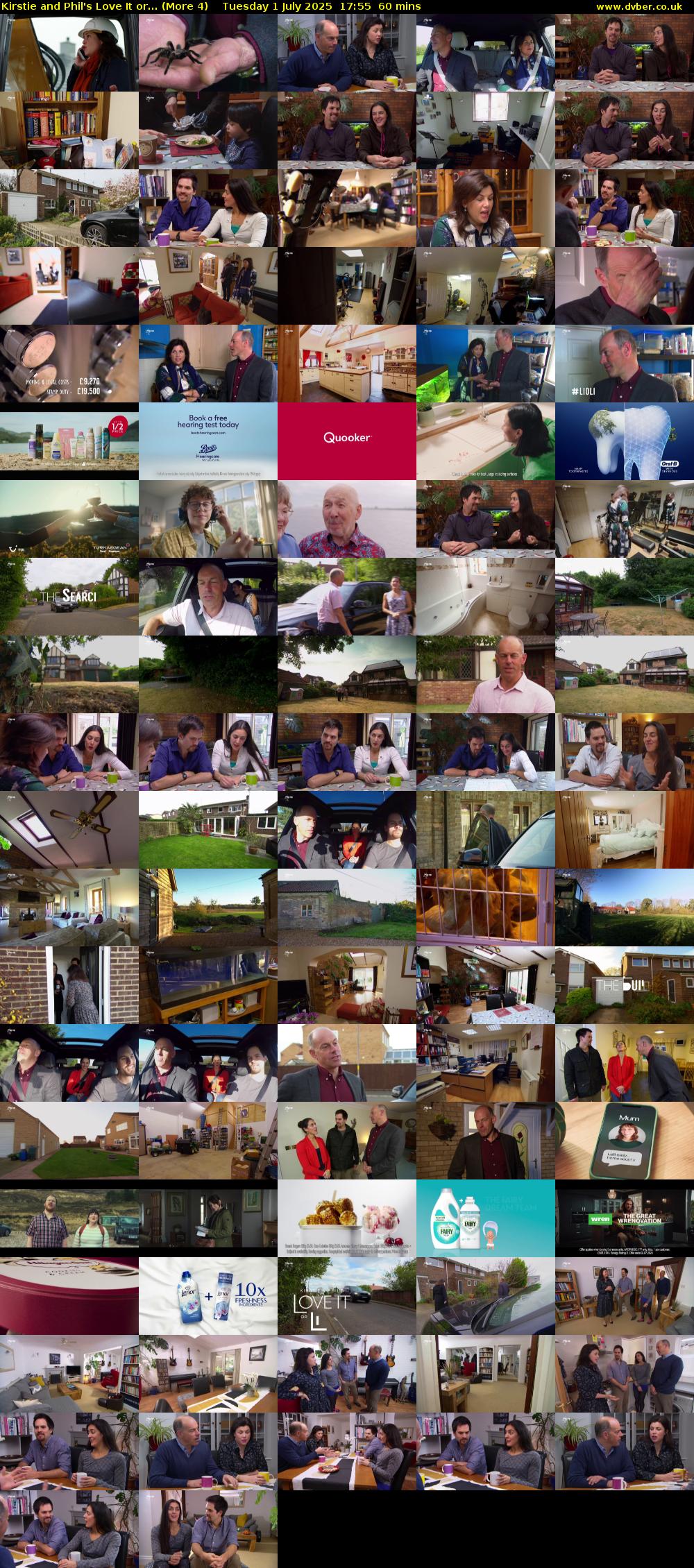 Kirstie and Phil's Love It or... (More 4) Tuesday 1 July 2025 17:55 - 18:55