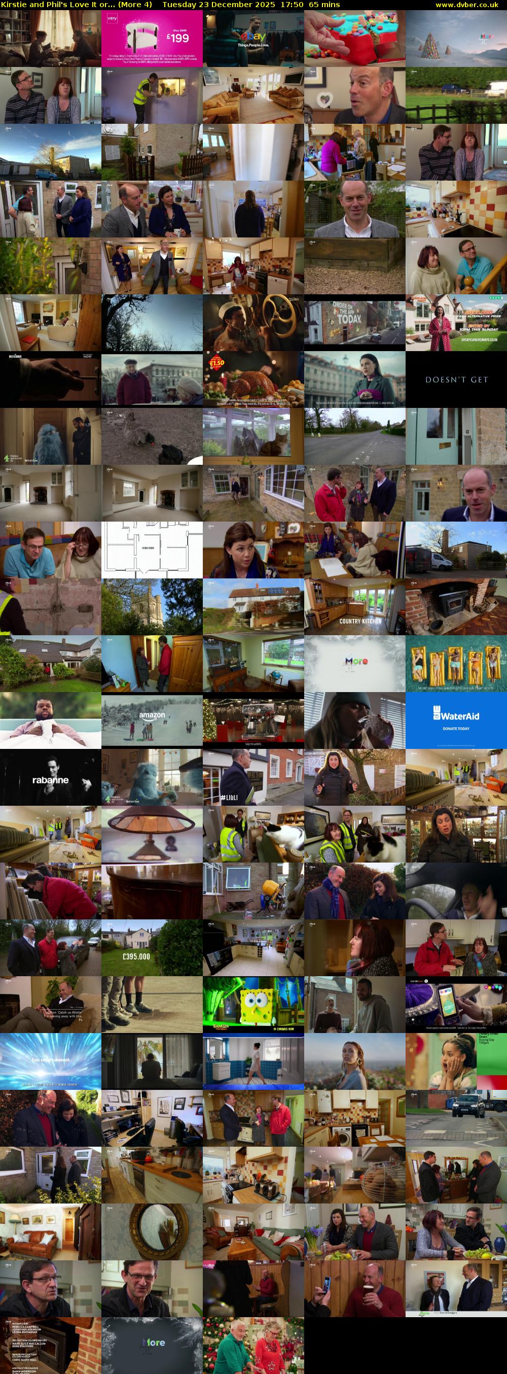 Kirstie and Phil's Love It or... (More 4) Tuesday 23 December 2025 17:50 - 18:55