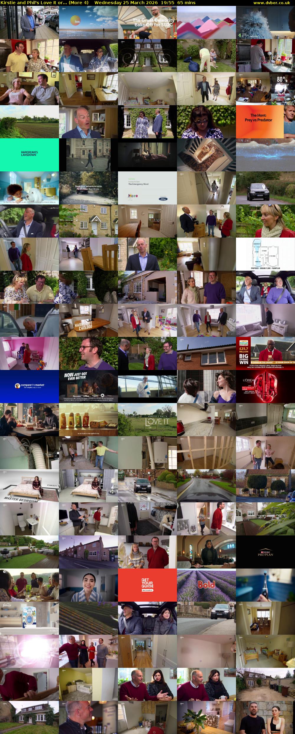 Kirstie and Phil's Love It or... (More 4) Wednesday 25 March 2026 19:55 - 21:00