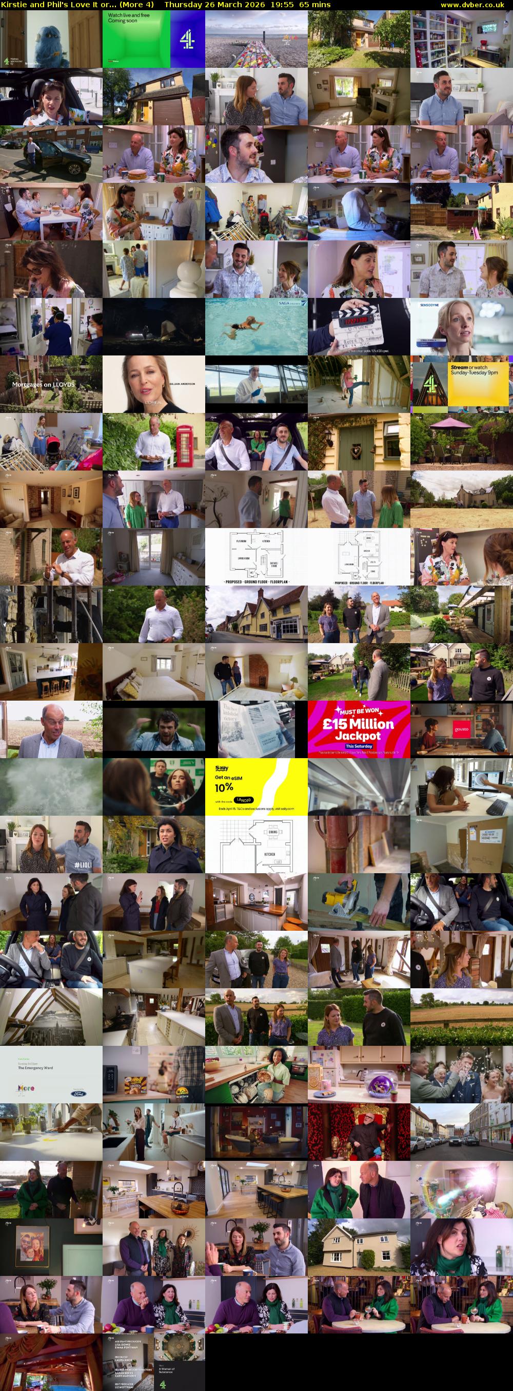 Kirstie and Phil's Love It or... (More 4) Thursday 26 March 2026 19:55 - 21:00