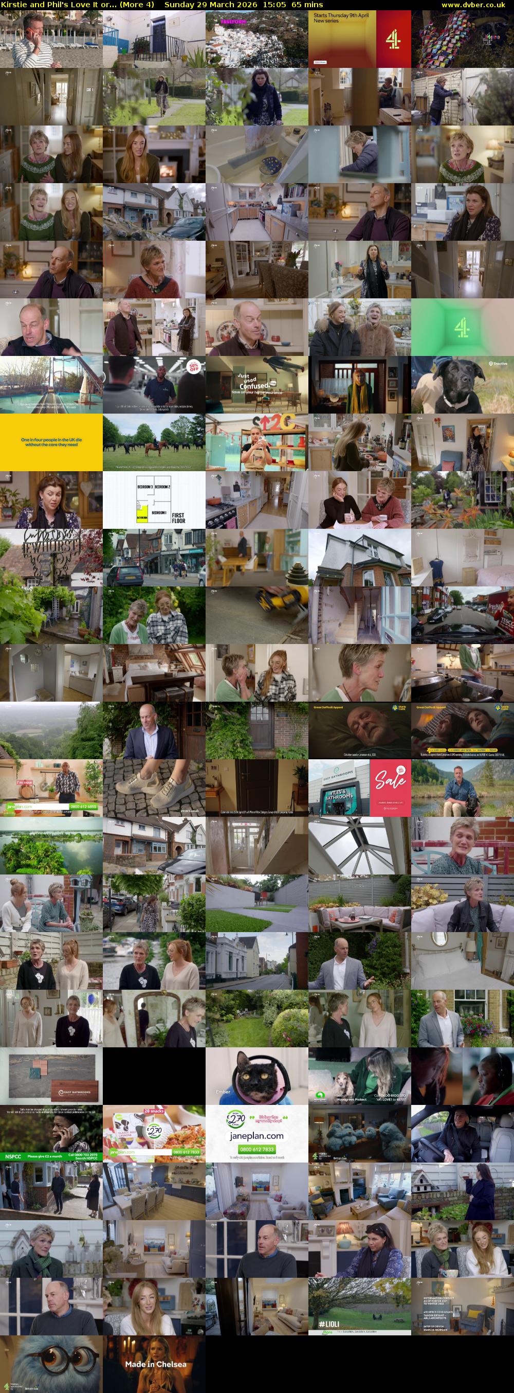 Kirstie and Phil's Love It or... (More 4) Sunday 29 March 2026 15:05 - 16:10