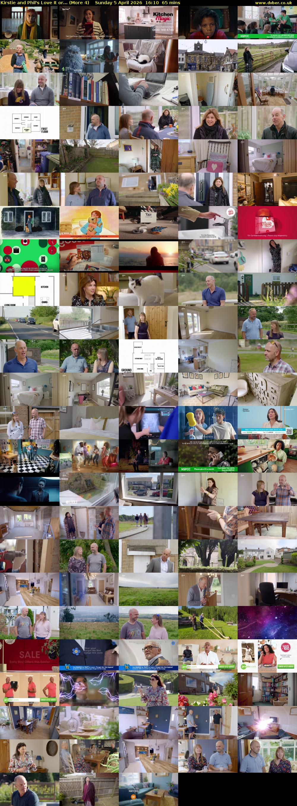 Kirstie and Phil's Love It or... (More 4) Sunday 5 April 2026 16:10 - 17:15
