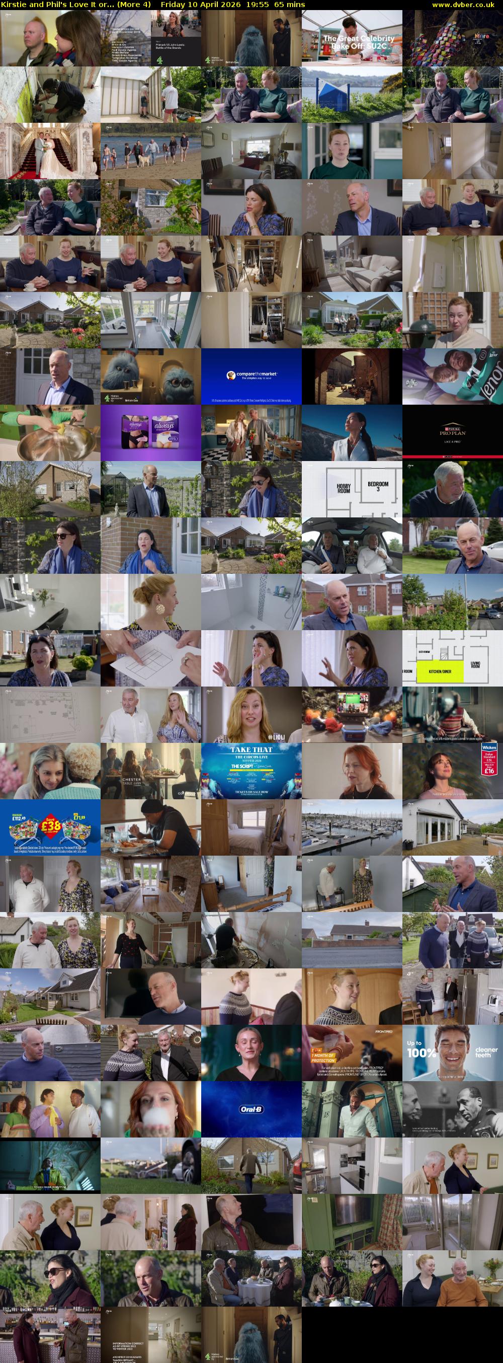 Kirstie and Phil's Love It or... (More 4) Friday 10 April 2026 19:55 - 21:00