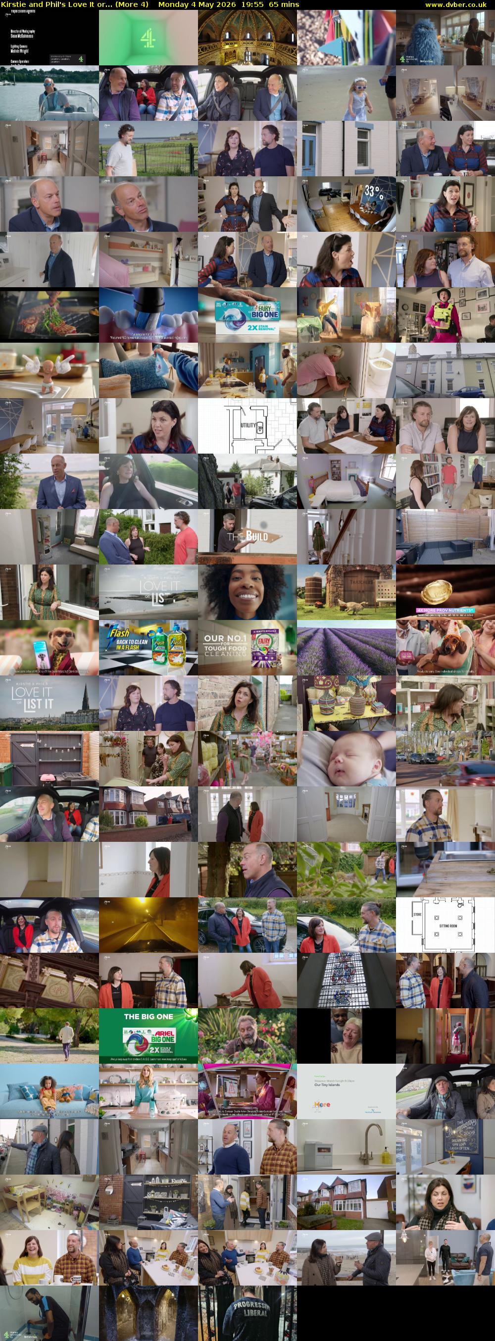 Kirstie and Phil's Love It or... (More 4) Monday 4 May 2026 19:55 - 21:00