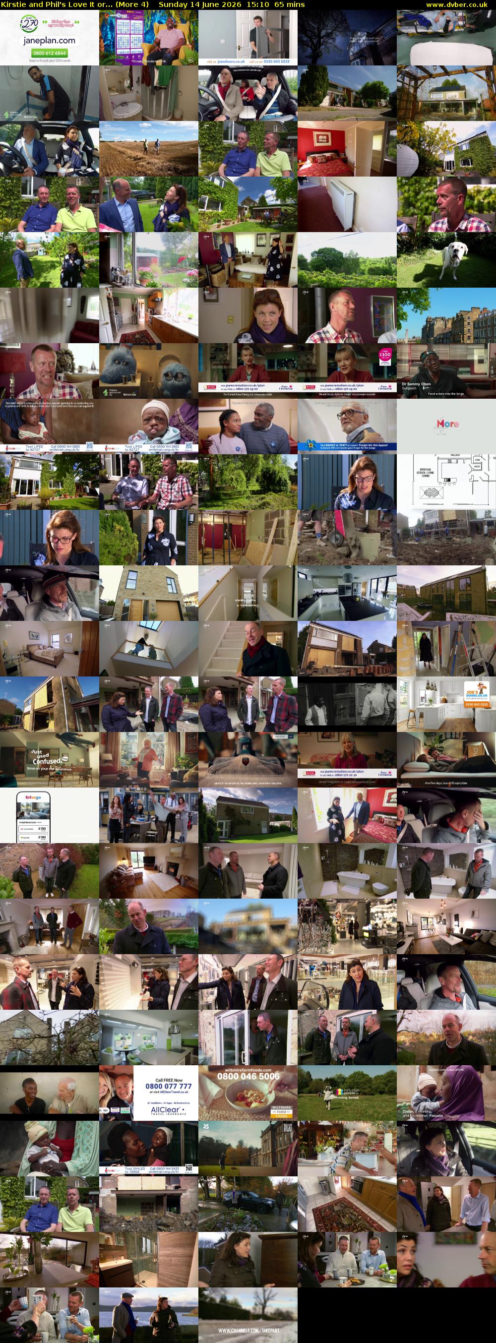 Kirstie and Phil's Love It or... (More 4) Sunday 14 June 2026 15:10 - 16:15