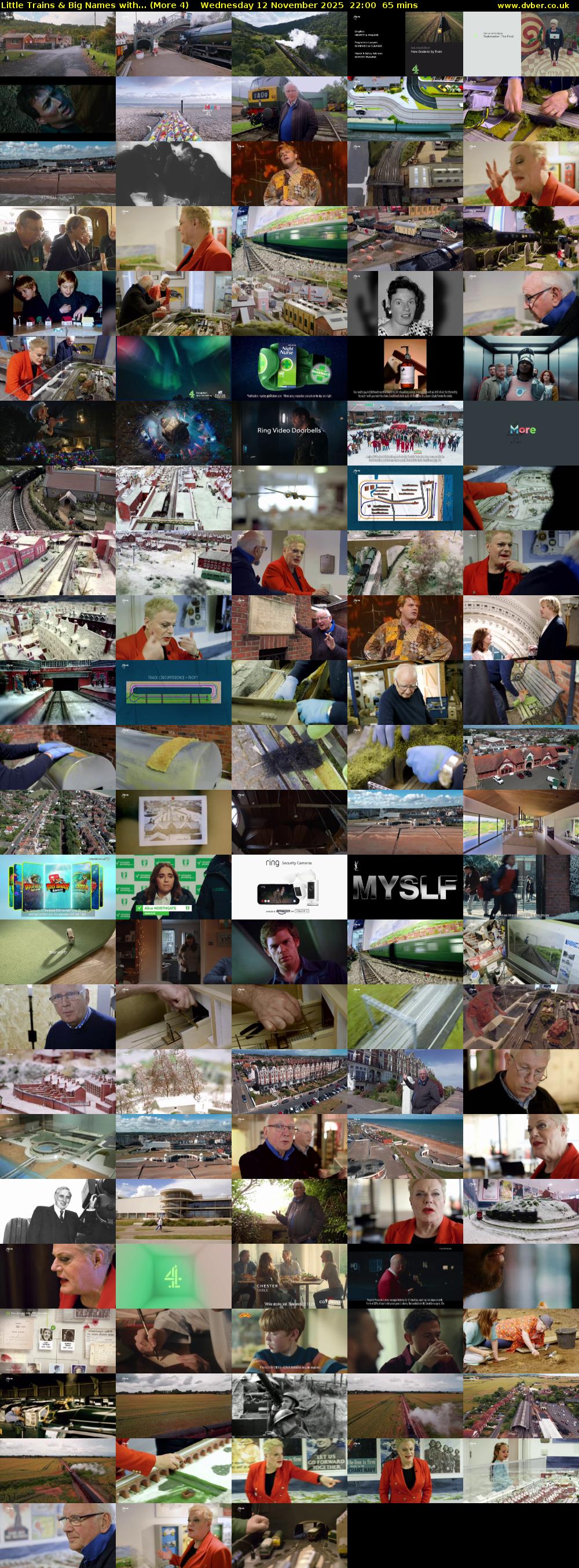 Little Trains & Big Names with... (More 4) Wednesday 12 November 2025 22:00 - 23:05