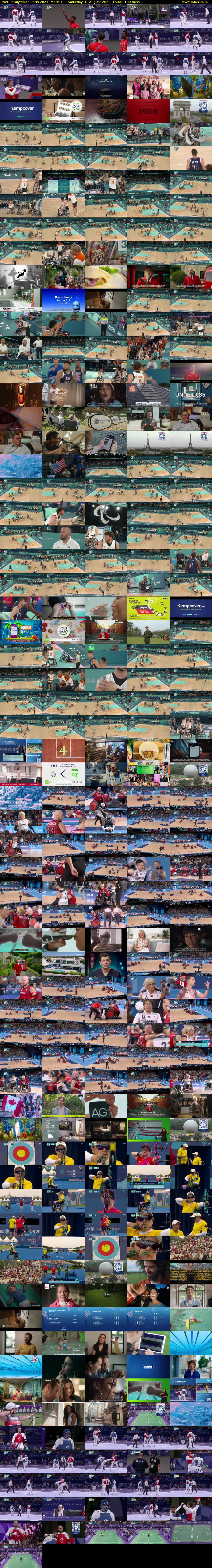 Live: Paralympics Paris 2024 (More 4) Saturday 31 August 2024 15:00 - 18:00