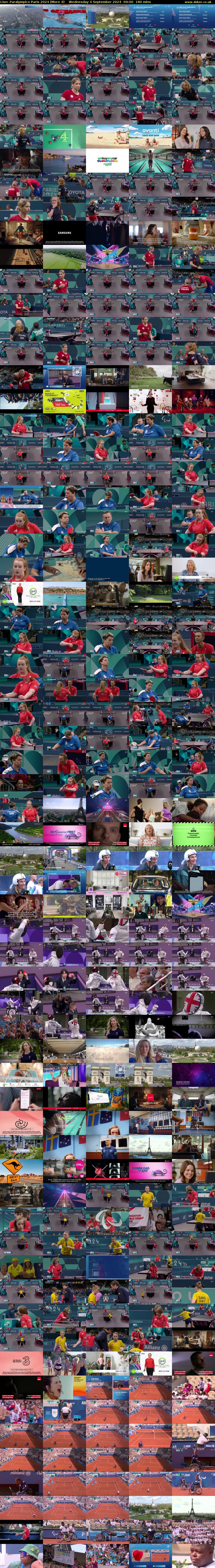 Live: Paralympics Paris 2024 (More 4) Wednesday 4 September 2024 09:00 - 12:00