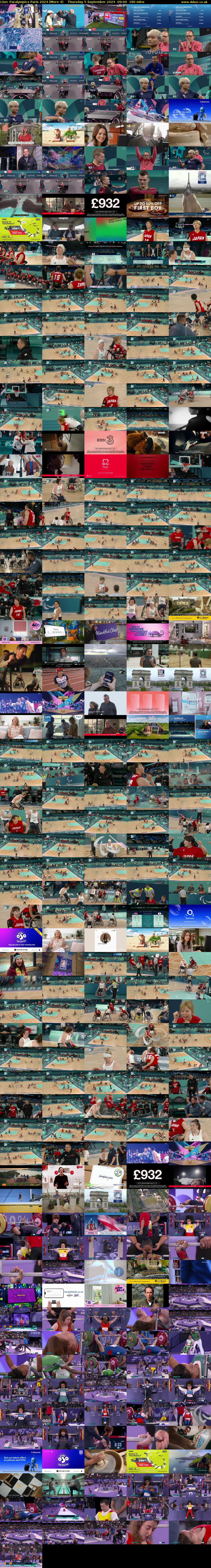 Live: Paralympics Paris 2024 (More 4) Thursday 5 September 2024 09:00 - 12:00