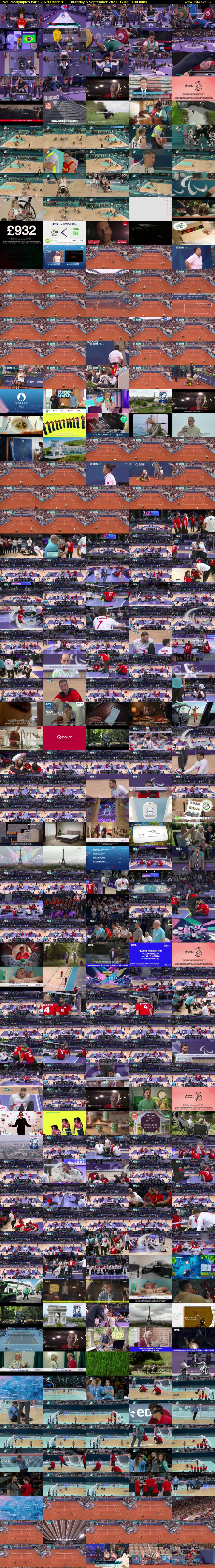 Live: Paralympics Paris 2024 (More 4) Thursday 5 September 2024 12:00 - 15:00