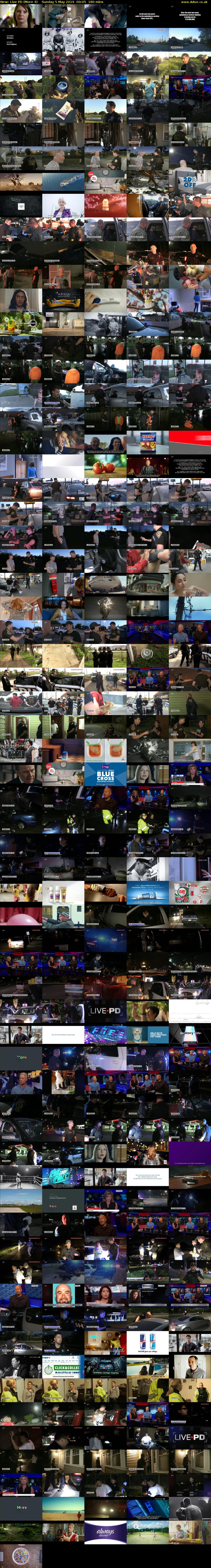 Live PD (More 4) Sunday 5 May 2019 00:05 - 03:05