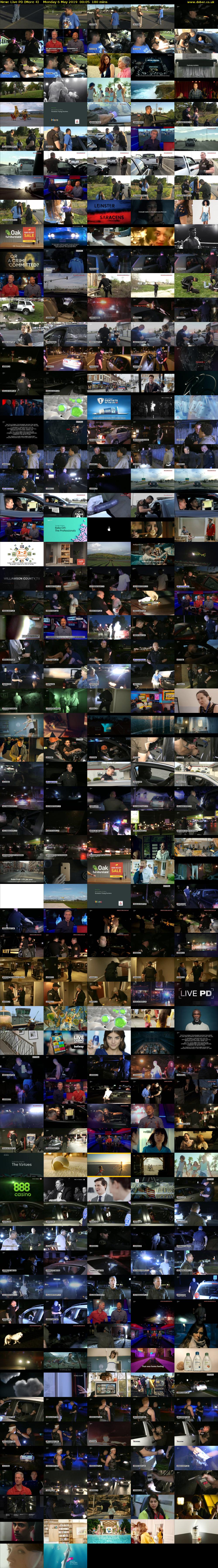 Live PD (More 4) Monday 6 May 2019 00:05 - 03:05
