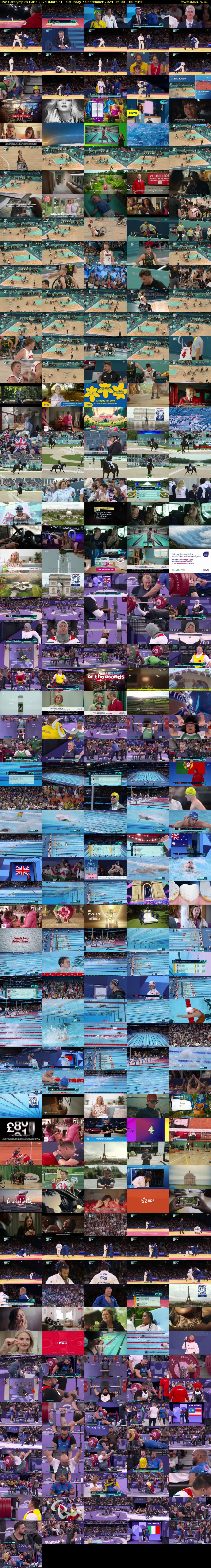 Live Paralympics Paris 2024 (More 4) Saturday 7 September 2024 15:00 - 18:00