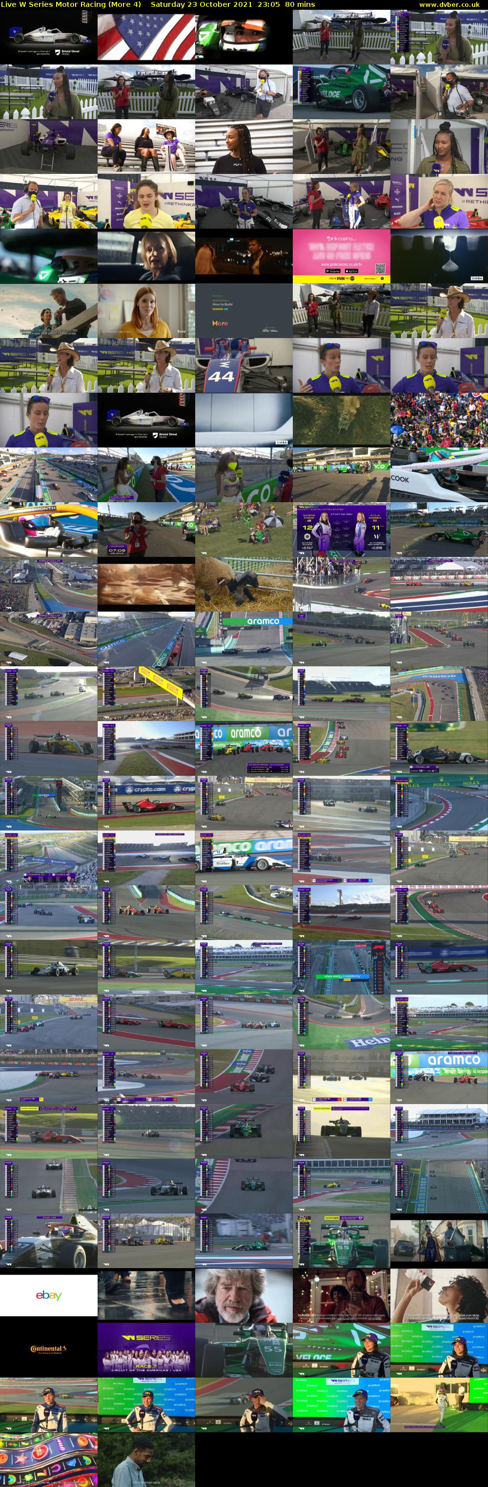 Live W Series Motor Racing (More 4) Saturday 23 October 2021 23:05 - 00:25