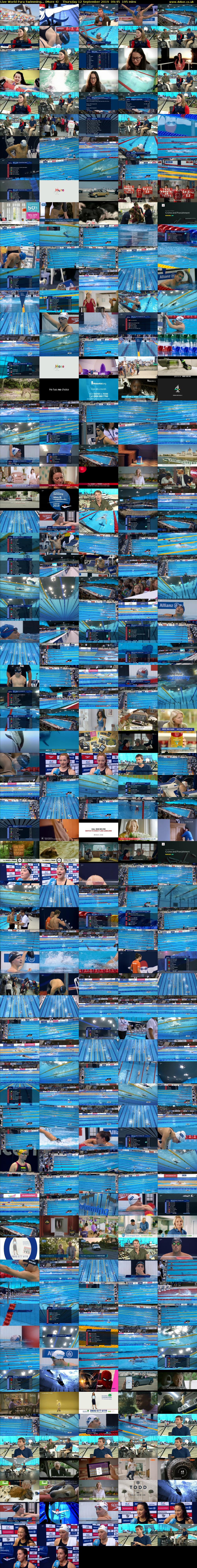 Live World Para Swimming... (More 4) Thursday 12 September 2019 09:45 - 13:00