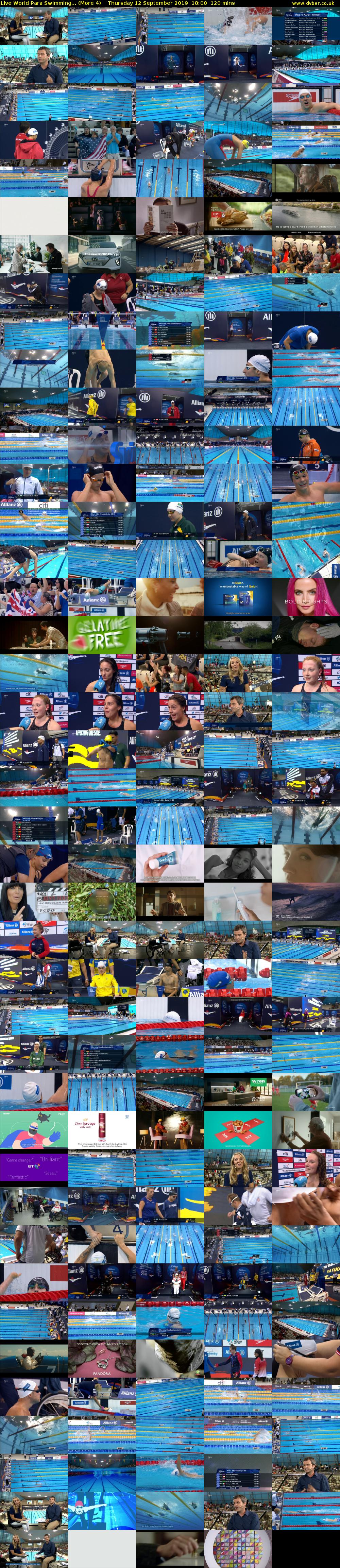 Live World Para Swimming... (More 4) Thursday 12 September 2019 18:00 - 20:00