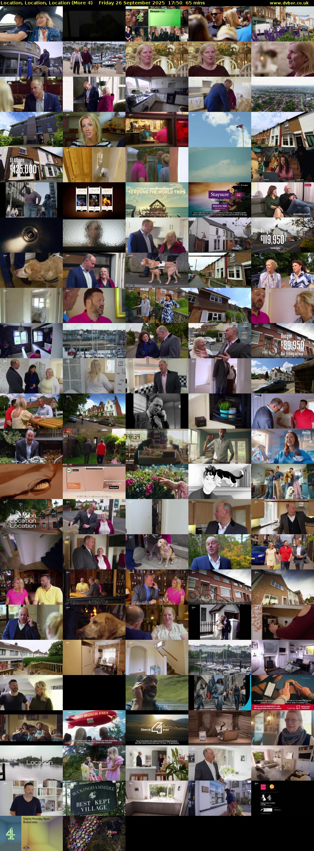 Location, Location, Location (More 4) Friday 26 September 2025 17:50 - 18:55