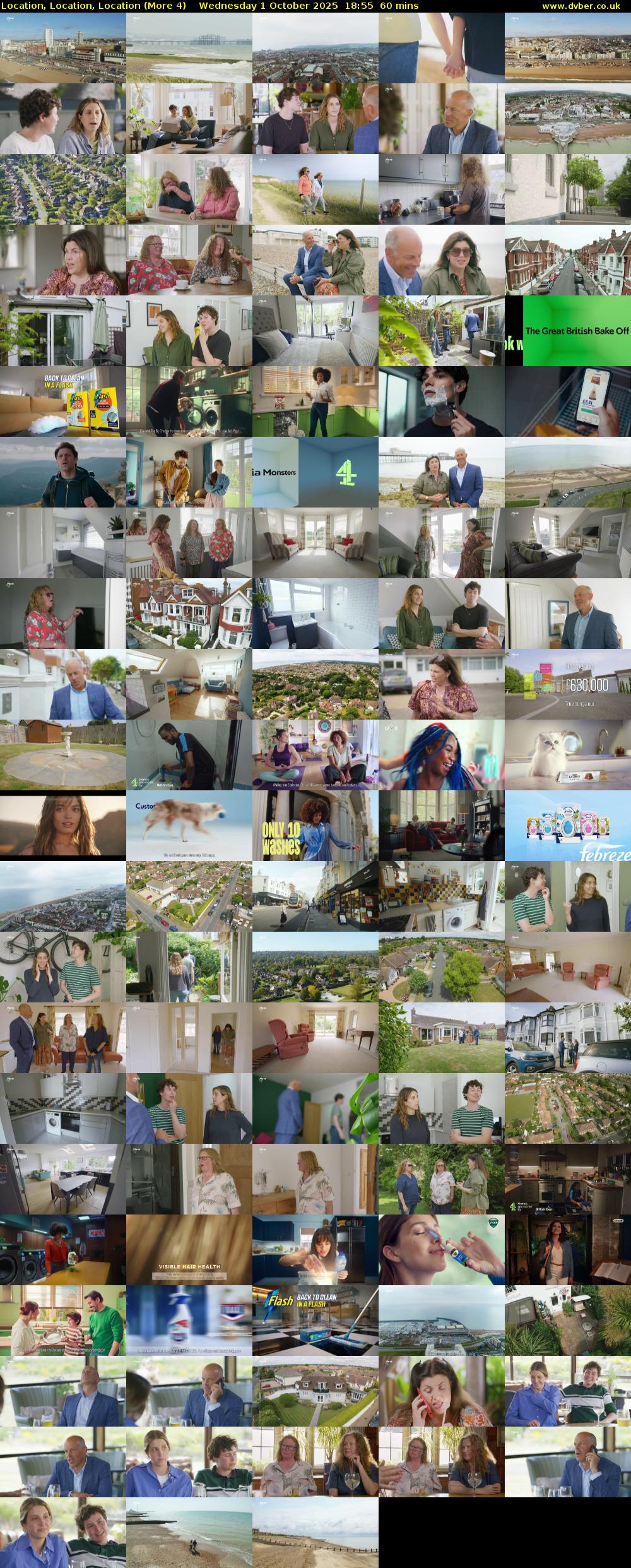 Location, Location, Location (More 4) Wednesday 1 October 2025 18:55 - 19:55