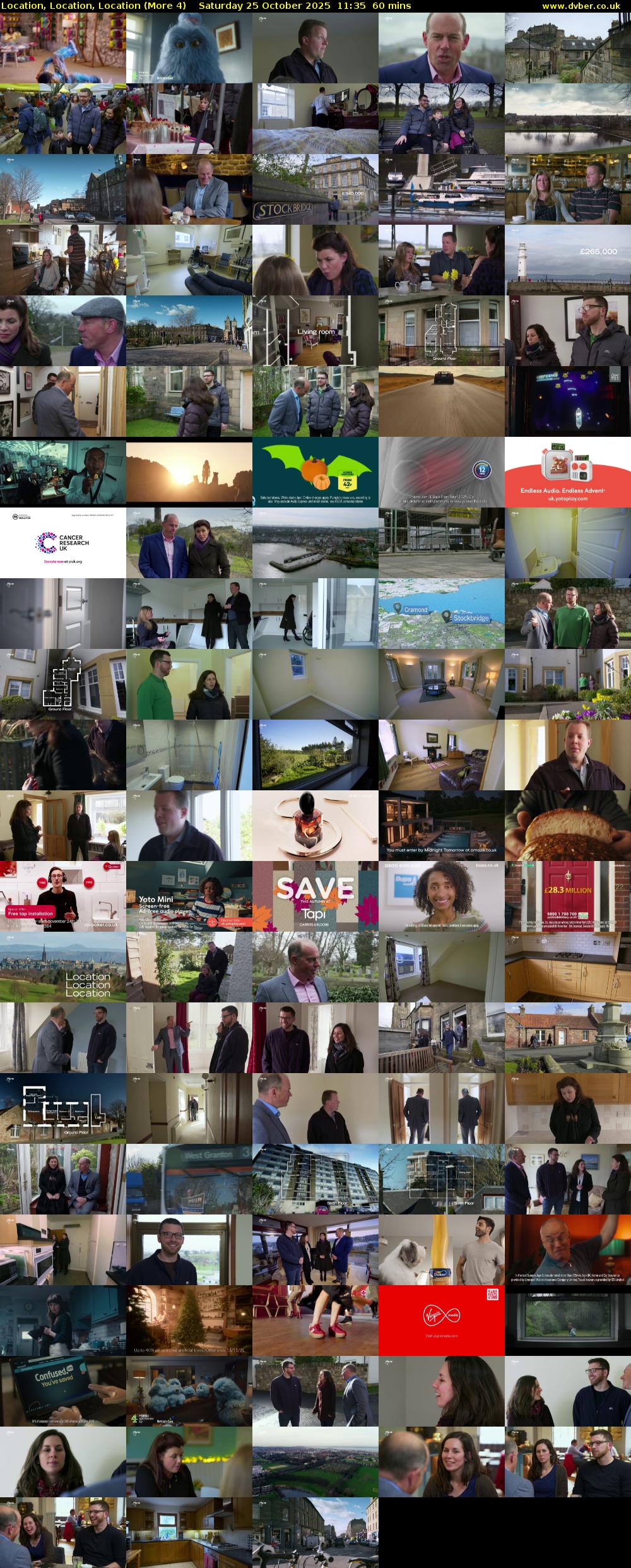 Location, Location, Location (More 4) Saturday 25 October 2025 11:35 - 12:35