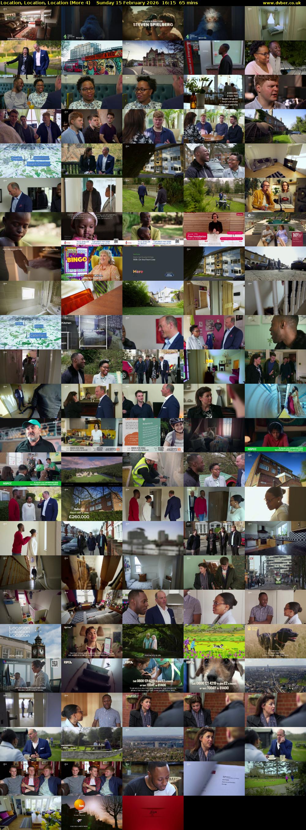 Location, Location, Location (More 4) Sunday 15 February 2026 16:15 - 17:20