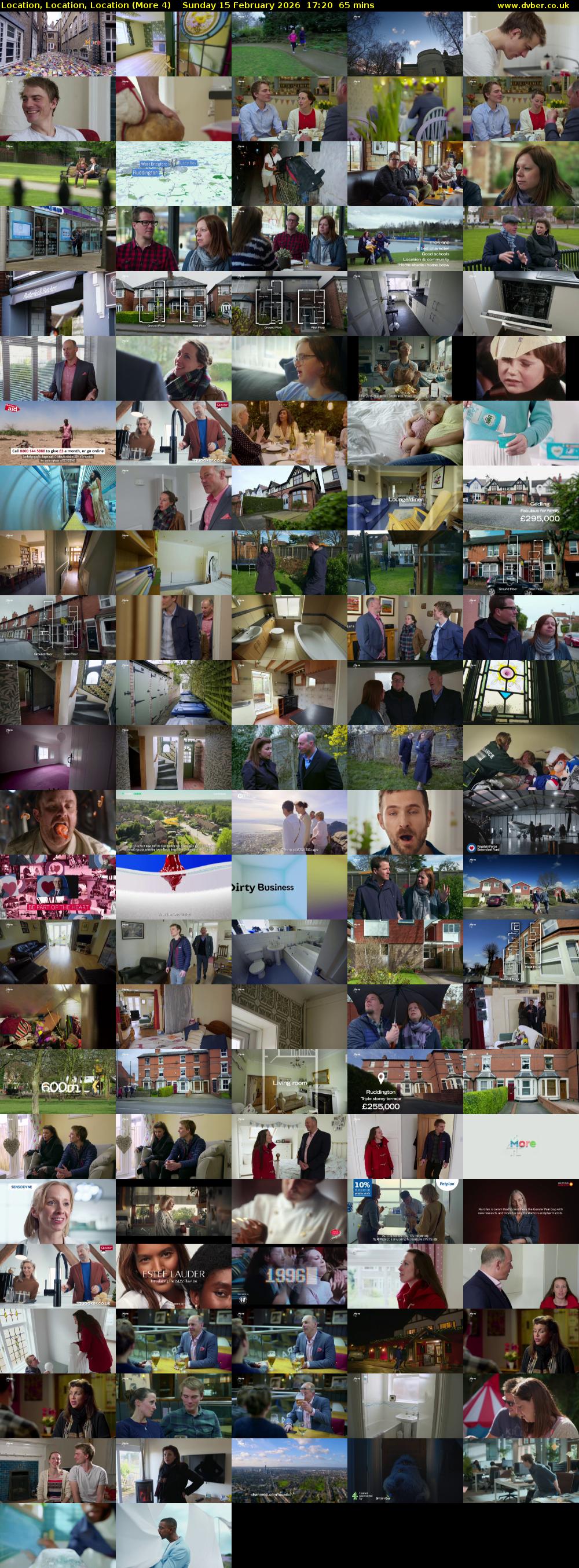 Location, Location, Location (More 4) Sunday 15 February 2026 17:20 - 18:25