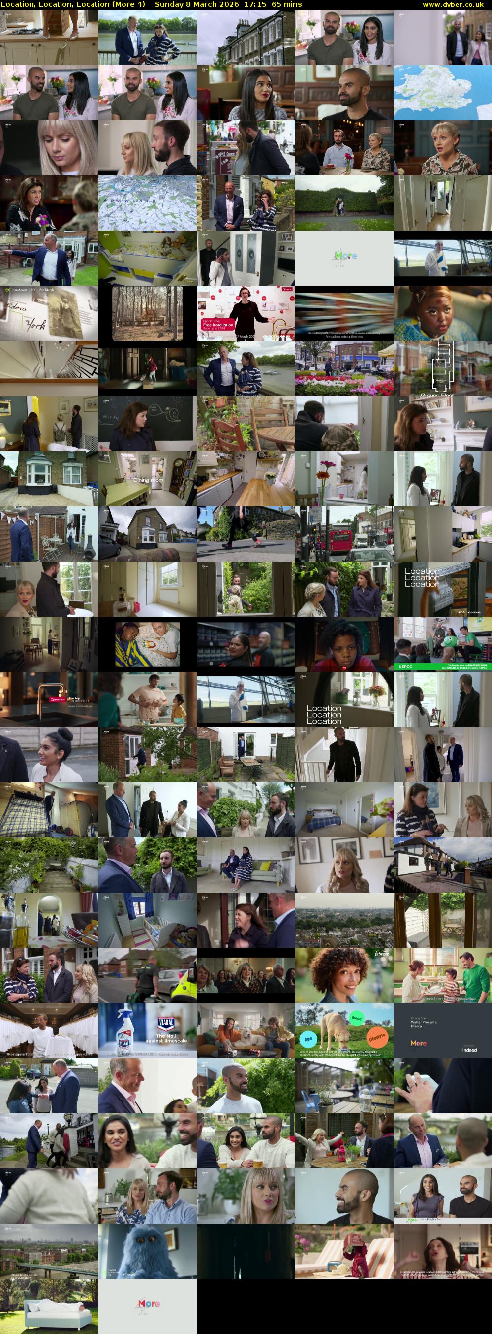 Location, Location, Location (More 4) Sunday 8 March 2026 17:15 - 18:20