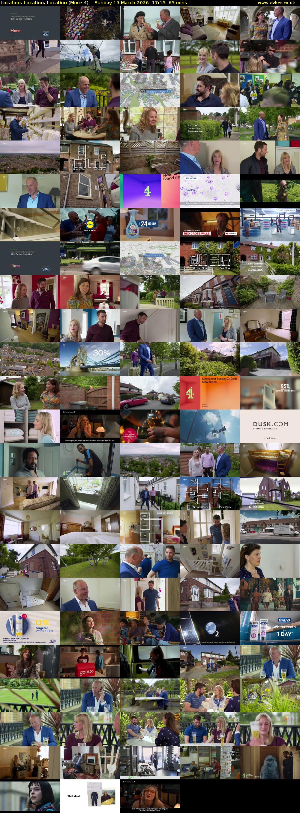 Location, Location, Location (More 4) Sunday 15 March 2026 17:15 - 18:20