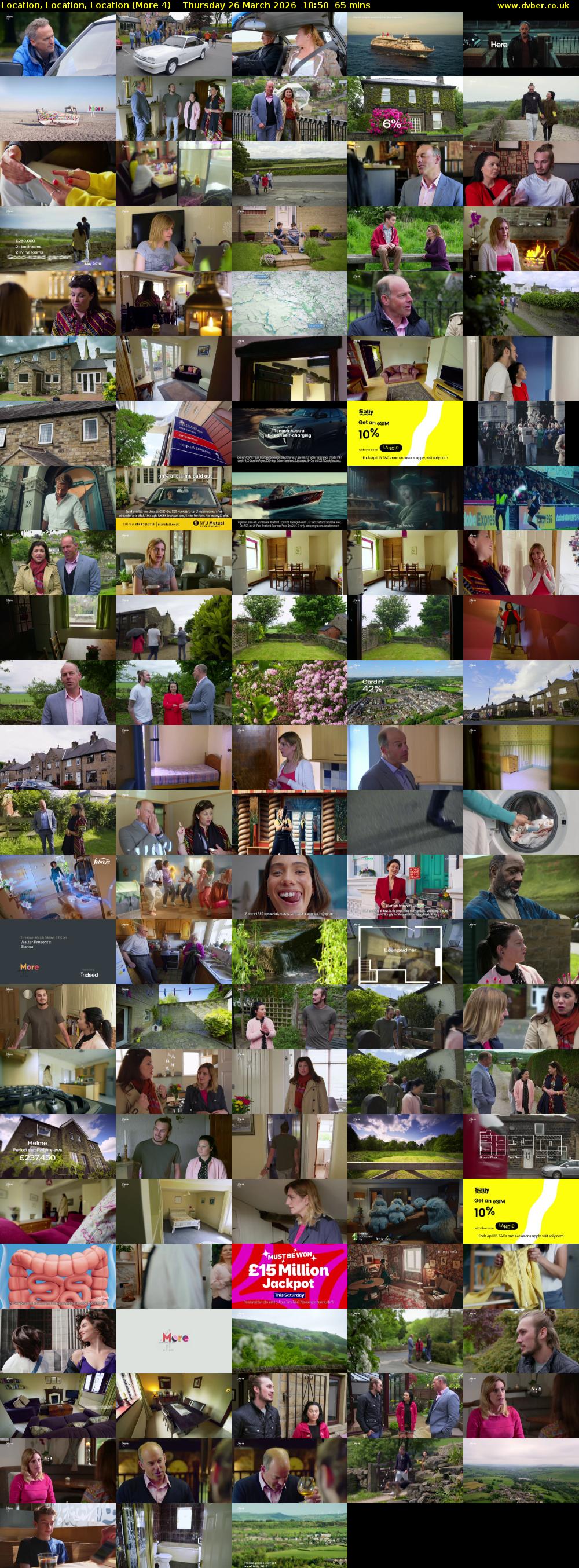 Location, Location, Location (More 4) Thursday 26 March 2026 18:50 - 19:55