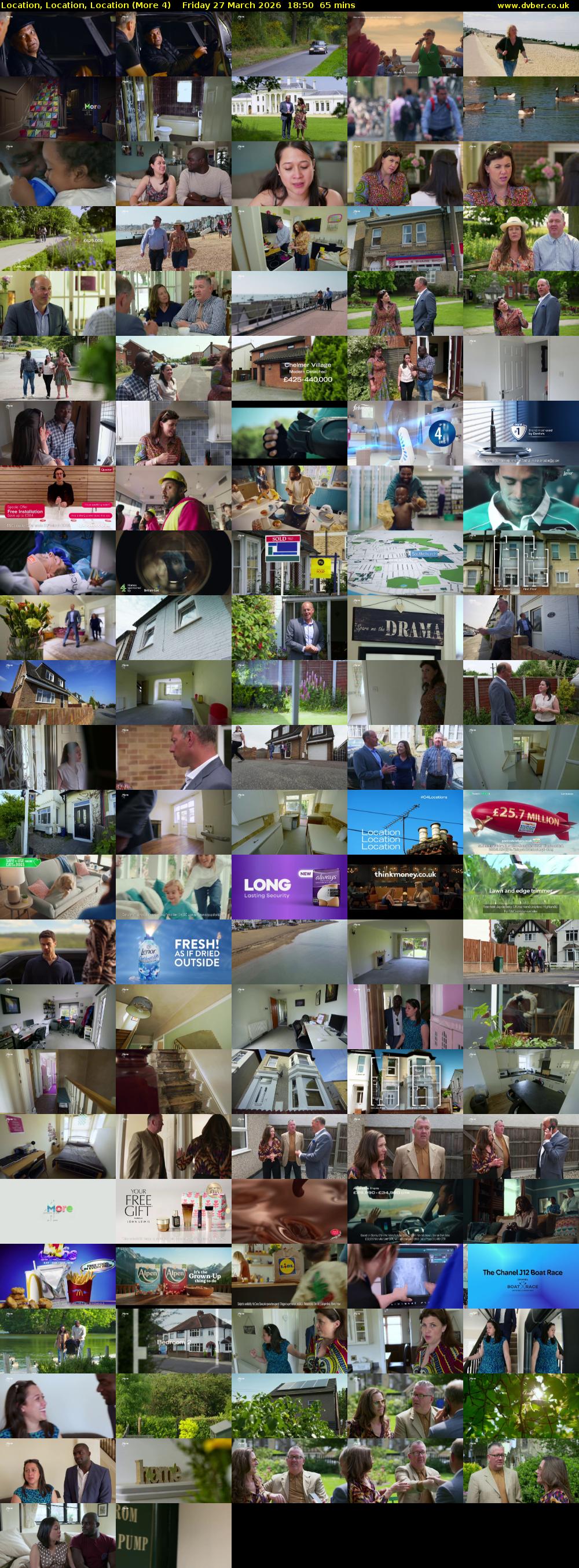 Location, Location, Location (More 4) Friday 27 March 2026 18:50 - 19:55