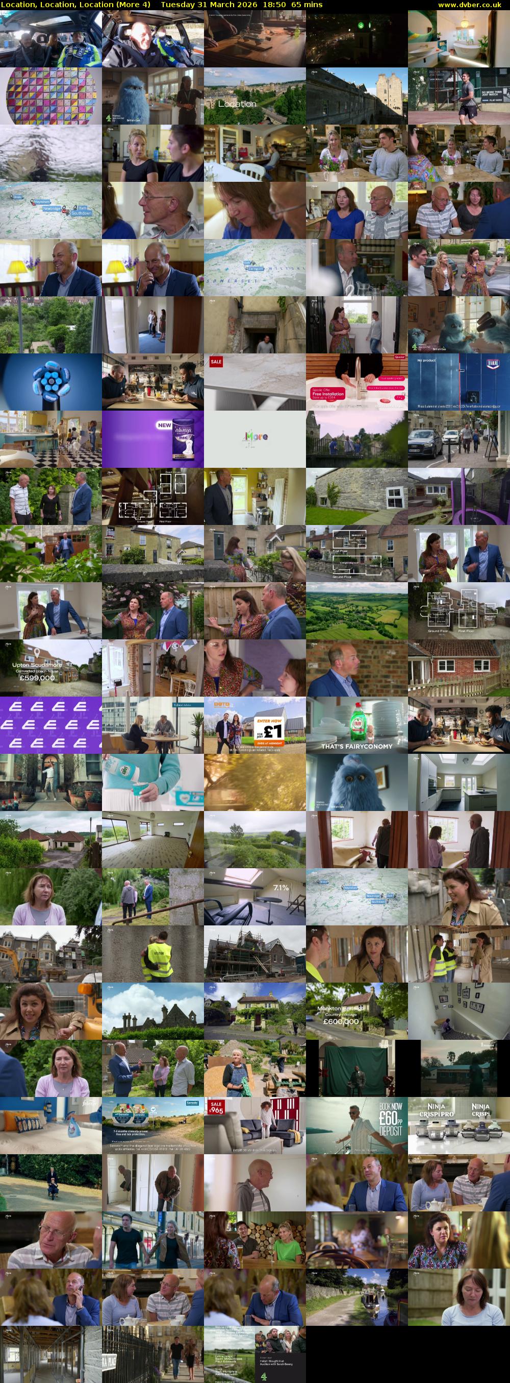 Location, Location, Location (More 4) Tuesday 31 March 2026 18:50 - 19:55