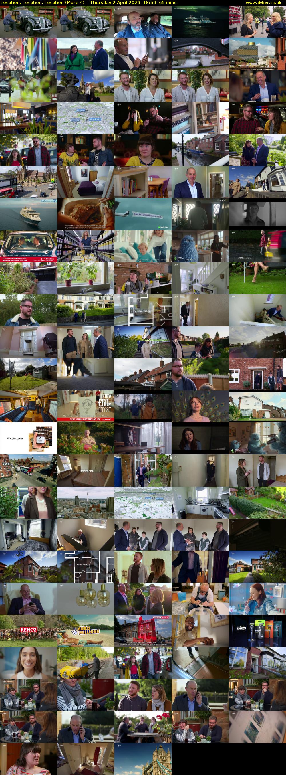 Location, Location, Location (More 4) Thursday 2 April 2026 18:50 - 19:55
