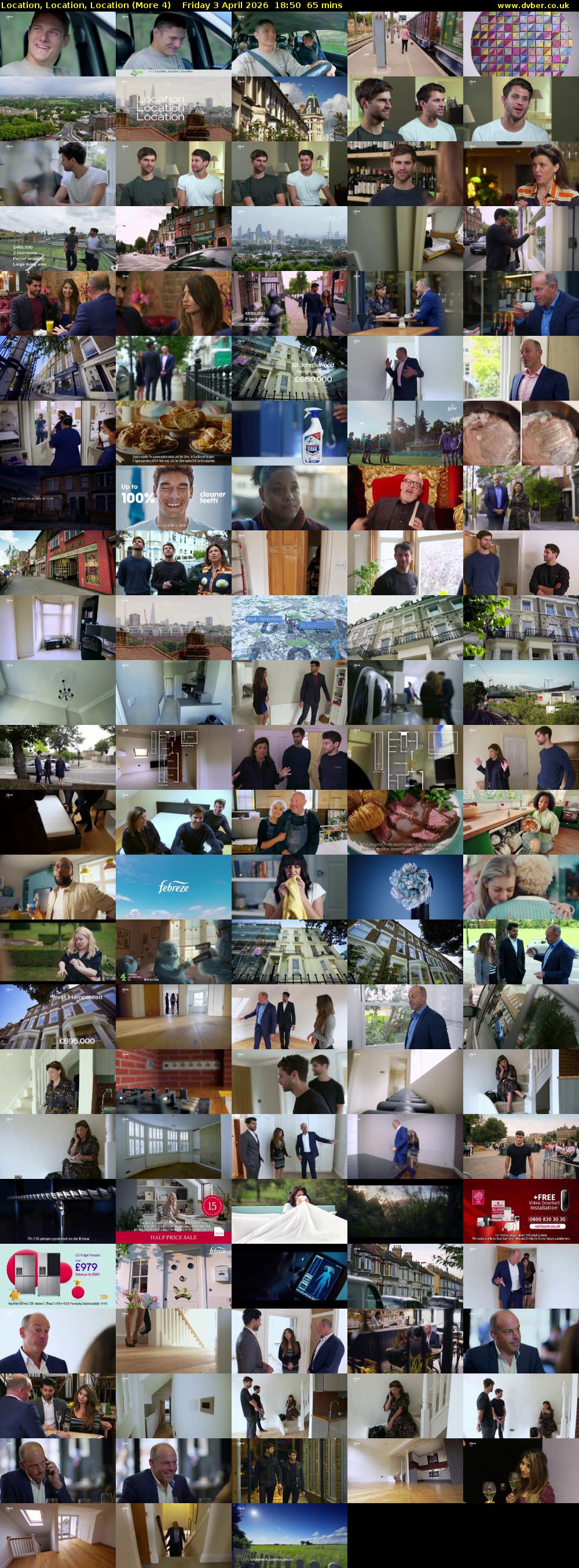 Location, Location, Location (More 4) Friday 3 April 2026 18:50 - 19:55