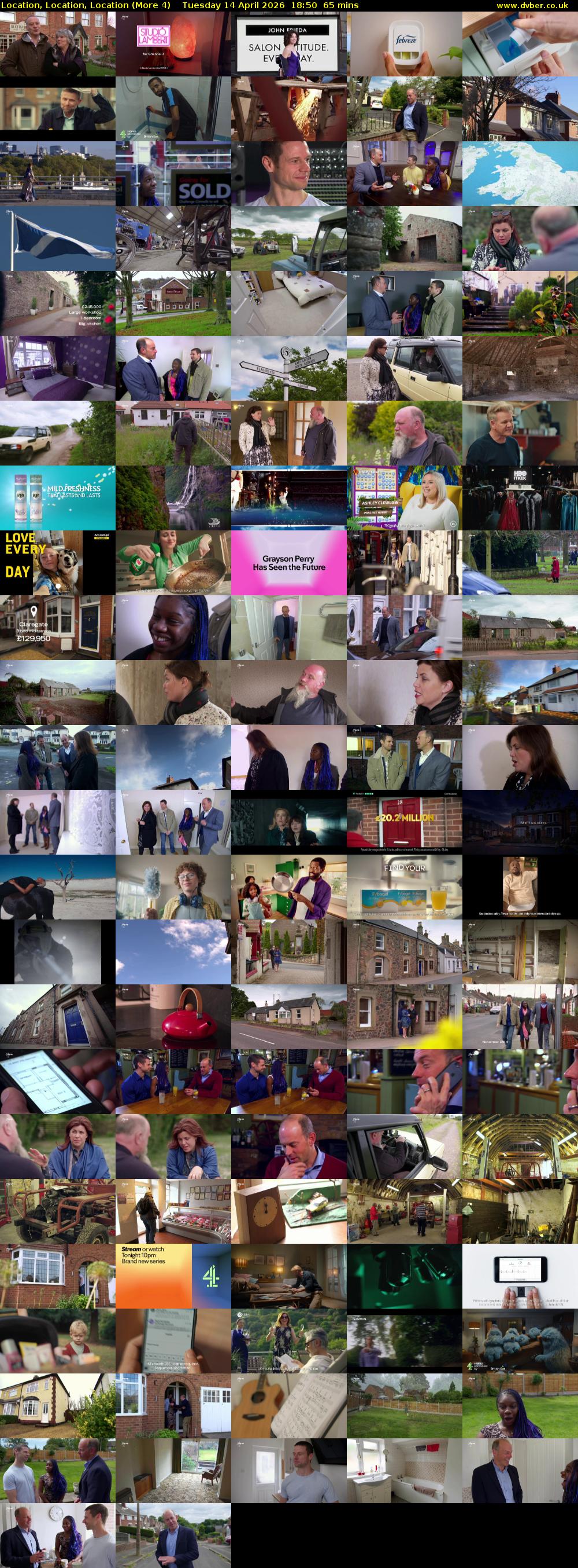 Location, Location, Location (More 4) Tuesday 14 April 2026 18:50 - 19:55