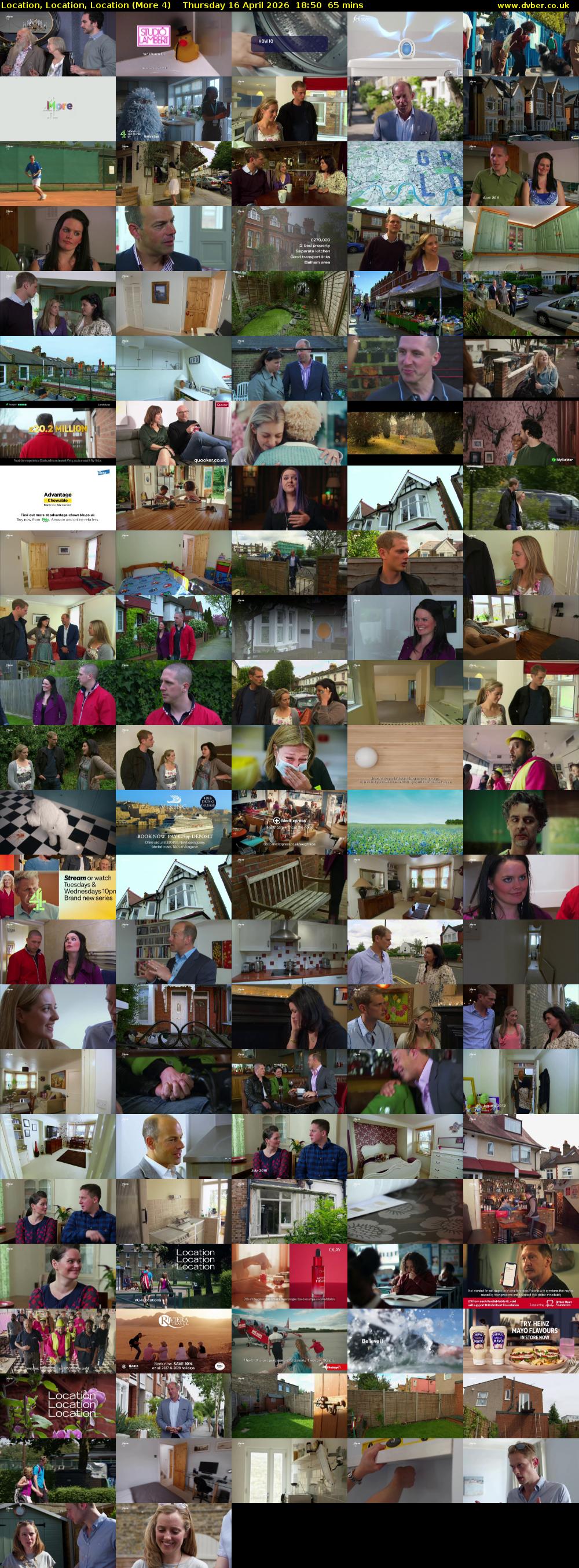 Location, Location, Location (More 4) Thursday 16 April 2026 18:50 - 19:55