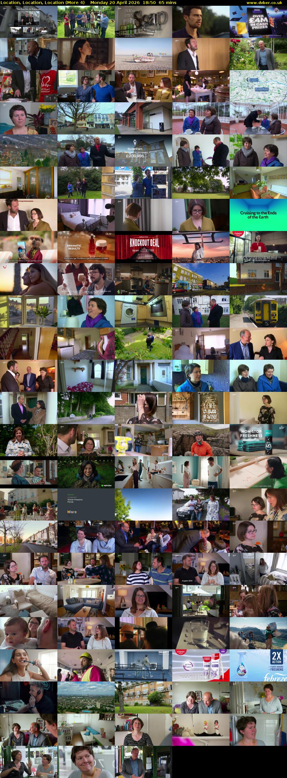 Location, Location, Location (More 4) Monday 20 April 2026 18:50 - 19:55