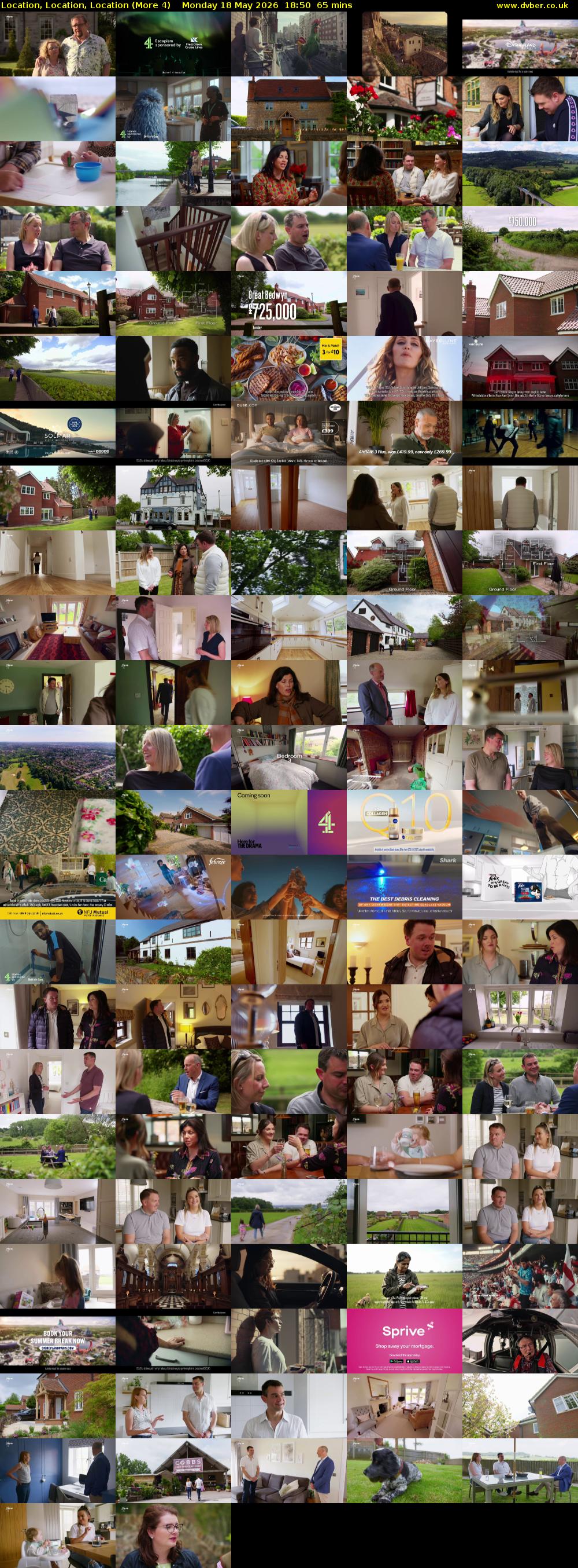Location, Location, Location (More 4) Monday 18 May 2026 18:50 - 19:55