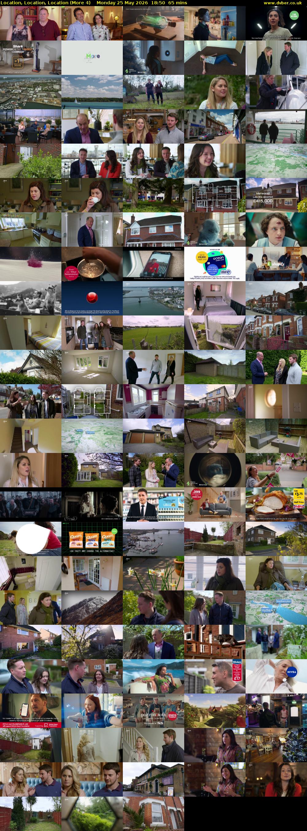 Location, Location, Location (More 4) Monday 25 May 2026 18:50 - 19:55