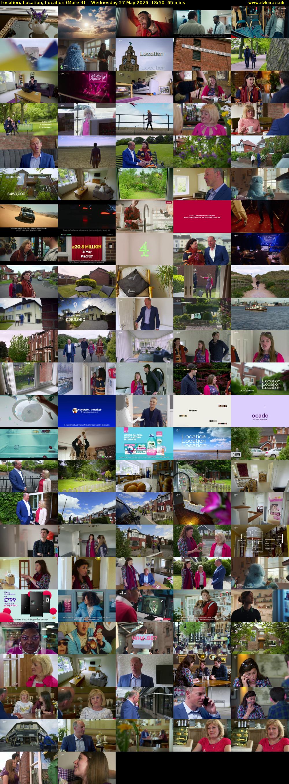 Location, Location, Location (More 4) Wednesday 27 May 2026 18:50 - 19:55