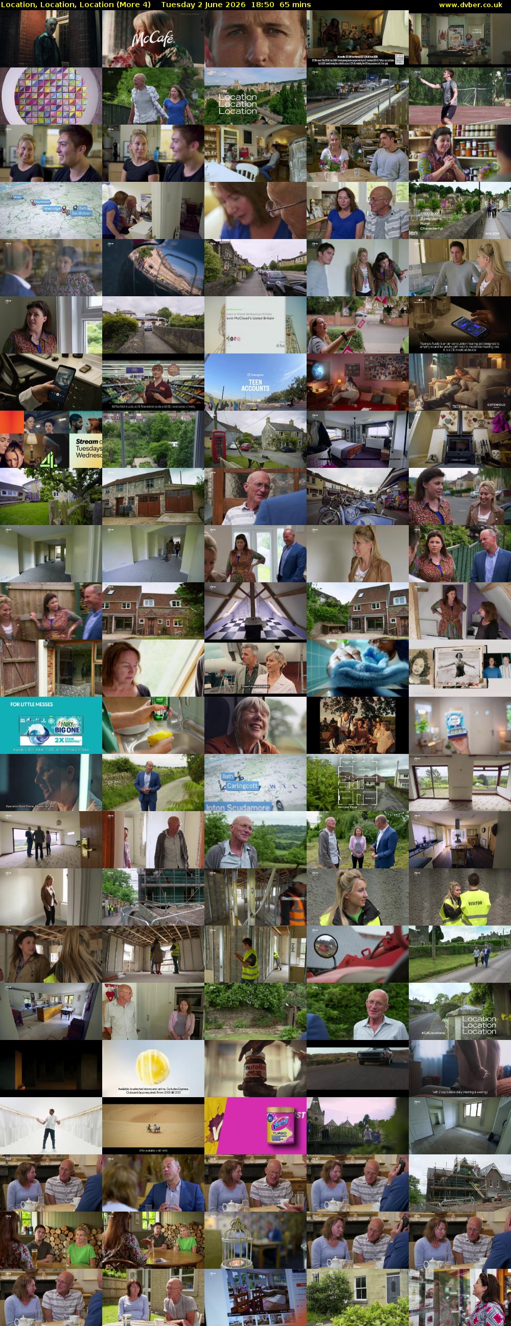 Location, Location, Location (More 4) Tuesday 2 June 2026 18:50 - 19:55