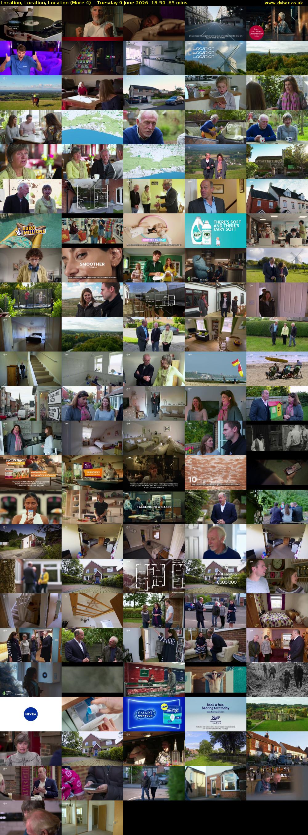 Location, Location, Location (More 4) Tuesday 9 June 2026 18:50 - 19:55