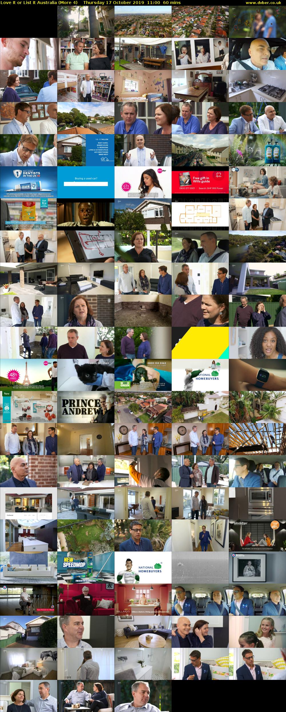 Love It or List It Australia (More 4) Thursday 17 October 2019 11:00 - 12:00