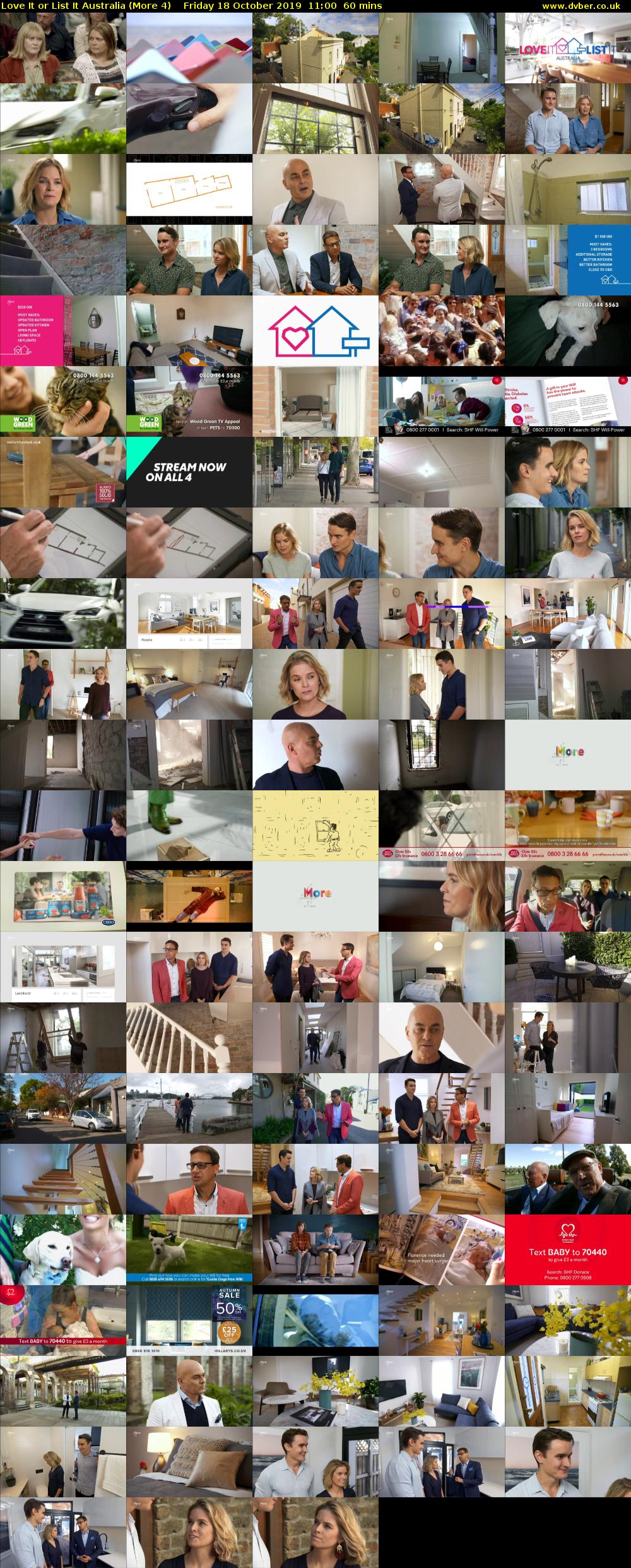 Love It or List It Australia (More 4) Friday 18 October 2019 11:00 - 12:00