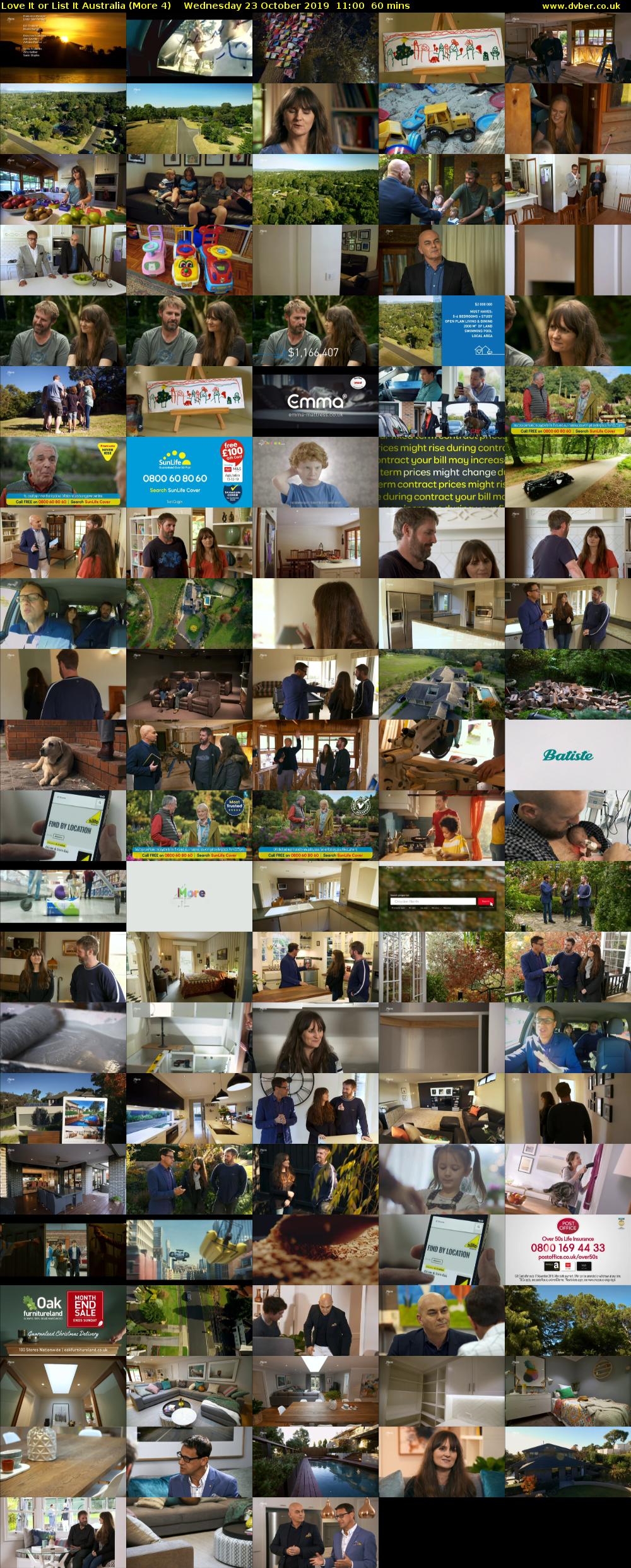Love It or List It Australia (More 4) Wednesday 23 October 2019 11:00 - 12:00